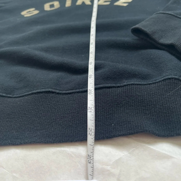 MOTHER The Big Easy Crewneck Pullover Sweatshirt Soirée  Black Gold Small - Picture 5 of 9